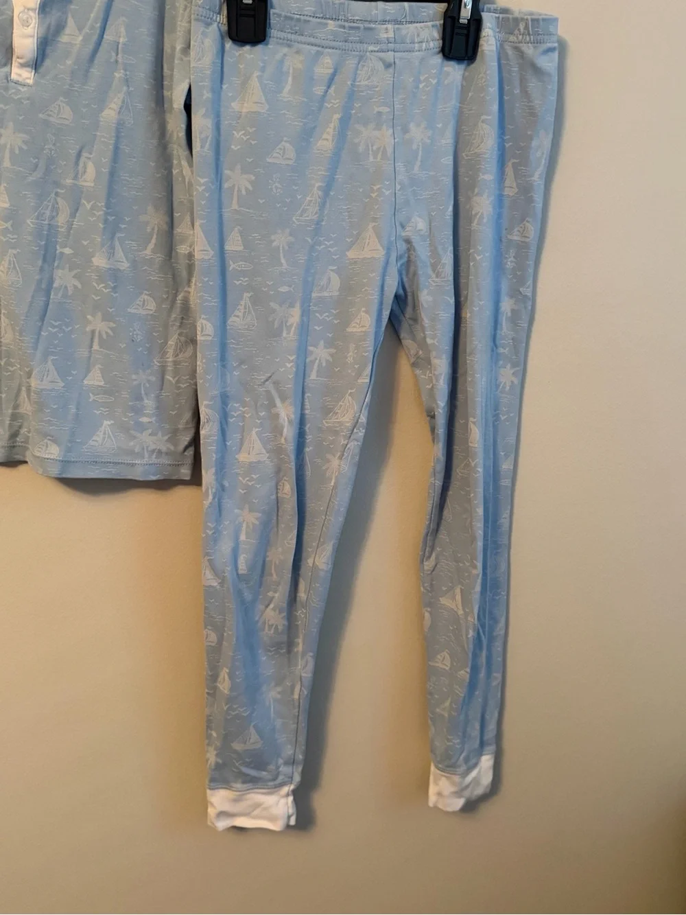The Beaufort Bonnet Company Blue Sailboat Pajamas